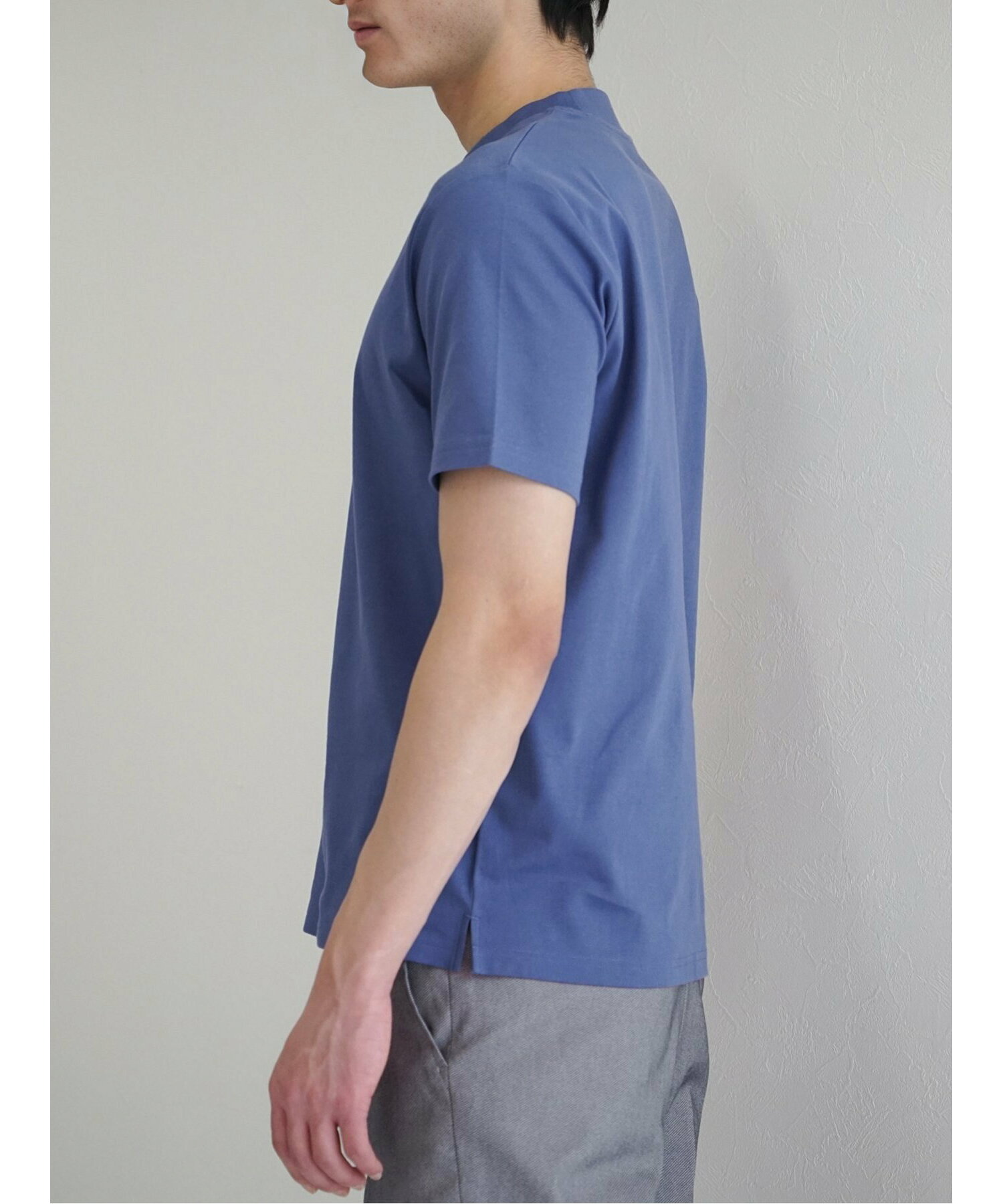 【DRESS T-SHIRT】綿ストレッチ クルーネック半袖Tシャツ